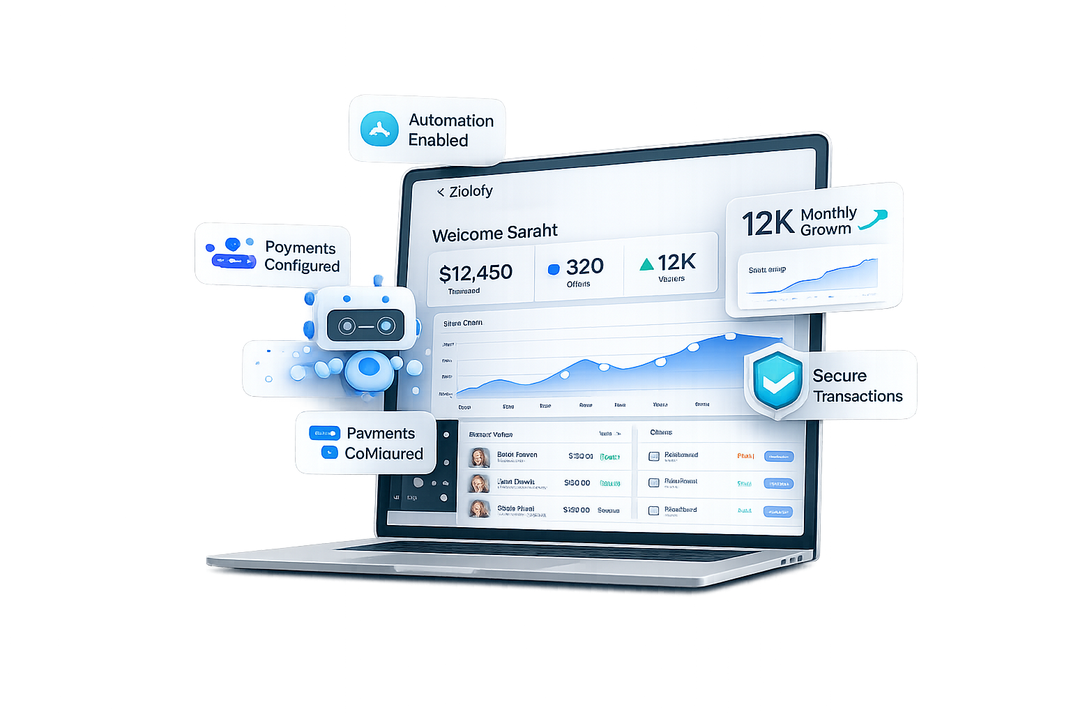 Ziplofy Dashboard - Builder and Ecommerce Analytics