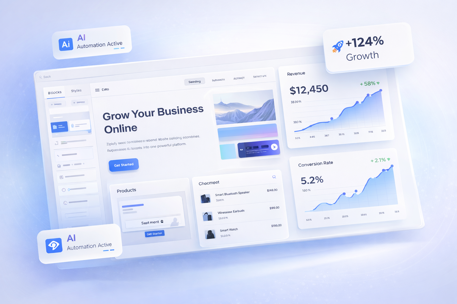 Ziplofy Dashboard - Builder and Ecommerce Analytics