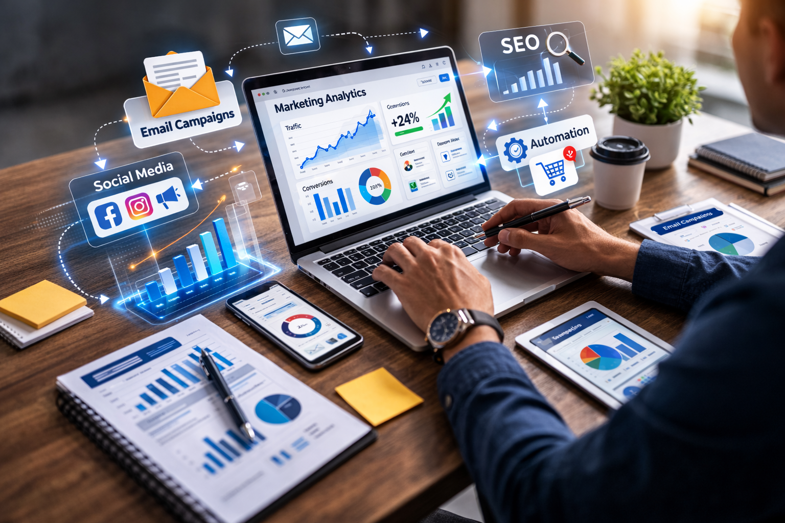 Marketing engine dashboard - Ziplofy